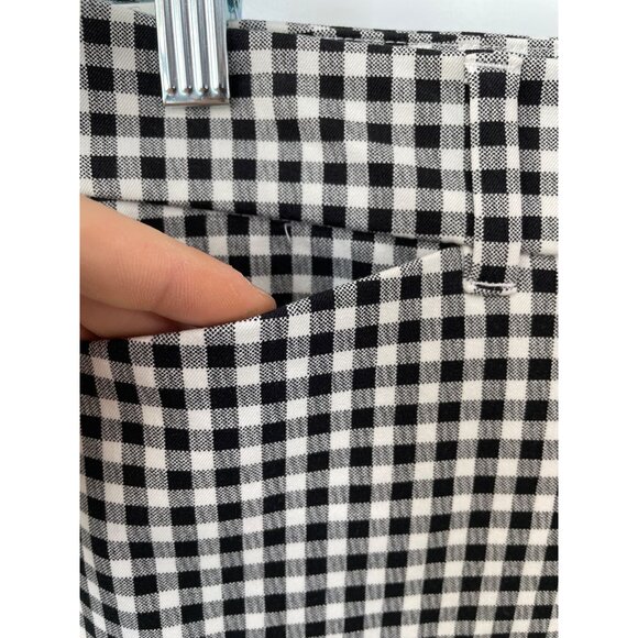 Old Navy Pixie High Rise Gingham Shorts Womens 6 Secret Smooth Pockets Black NEW - Picture 6 of 12